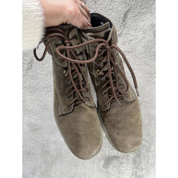 🚨 Timberland Men’s 10.5 Eagle Bay Leather Boots Military Green TB0A1MB4 Hiking - Picture 5 of 11